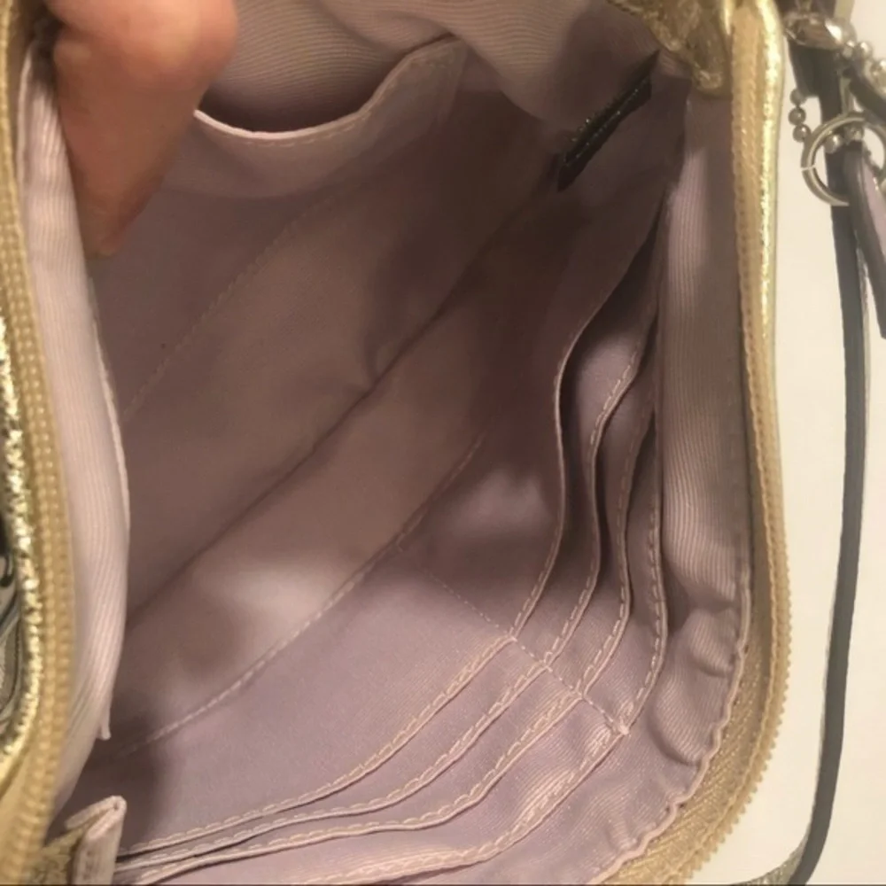 Coach lavender purple wristlet bag
